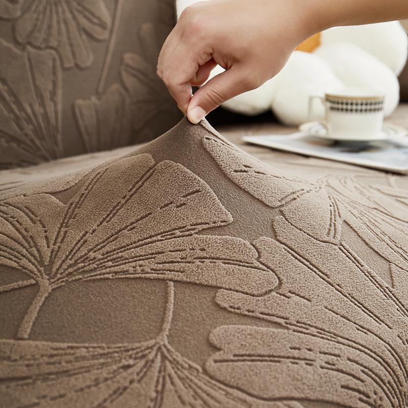 Ginkgo Leaf Skirted Sofa Cover All Inclusive All Purpose Set  All Season Universal New Anti Cat Scratch Elastic Protective Cover