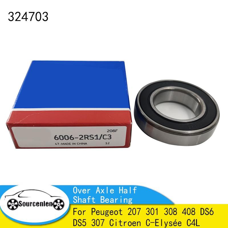Новый Подшипник Полуоси Задней Ступицы 324703 для Peugeot 207 301 308 408 DS6 DS5 307 Citroen C-Elysée C4L 6006-2RS1 C3