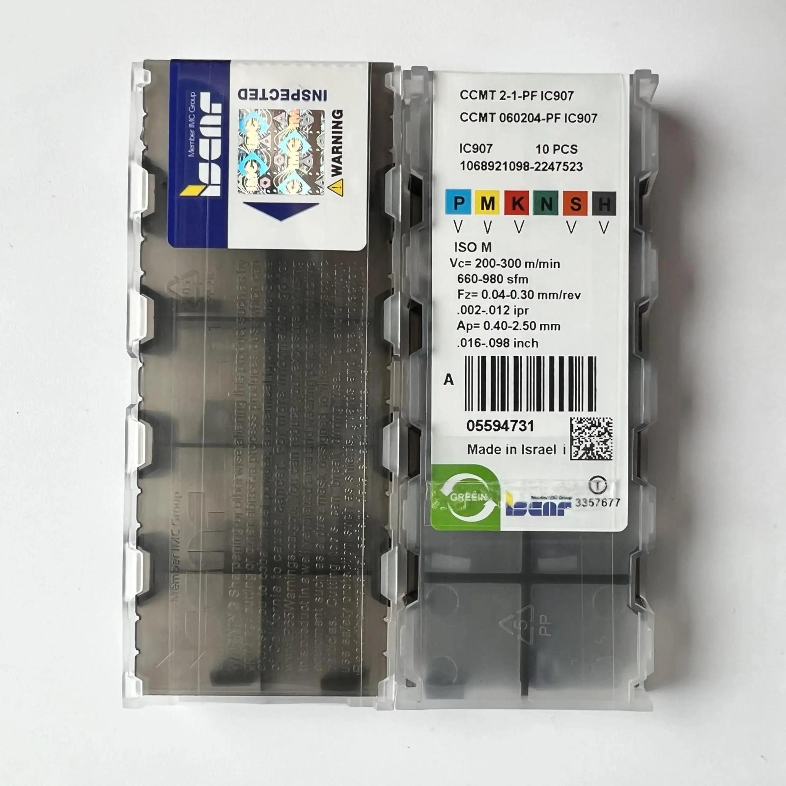 

ISCAR / CCMT060204-PF IC907 Industrial indexable carbide inserts 10 Pcs