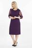 Women's Big Size Dress Polka Dot Flocked Sleeve Plus Size Dress 9B-2141