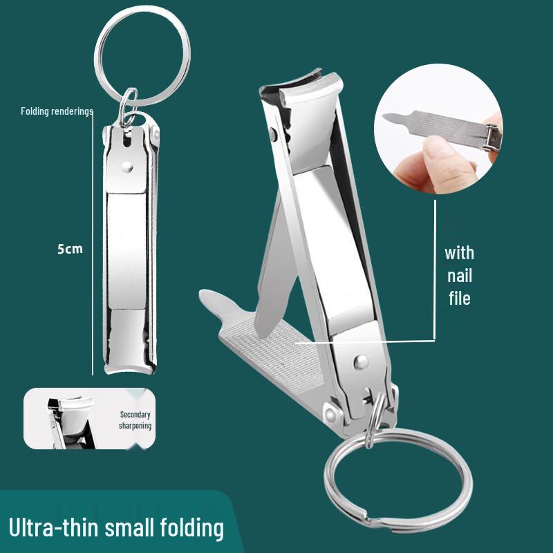 SAIJLAR Ultra-Thin Mini Foldable Portable Nail Clipper
