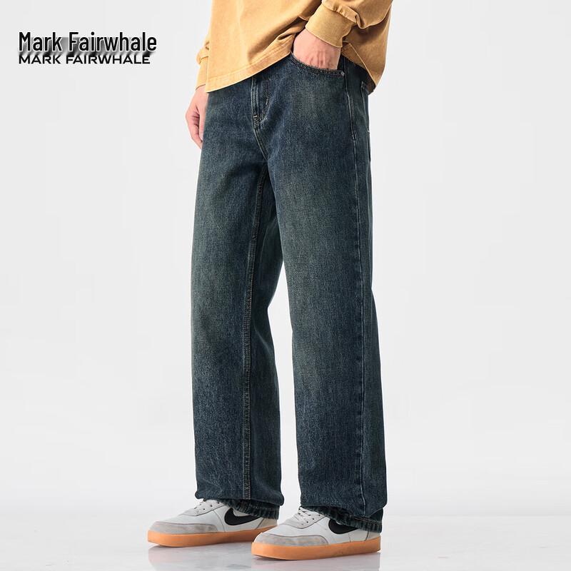 Mark Fairwhale Men's Retro Loose Straight-Leg Jeans
