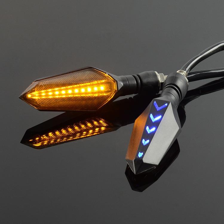 For Motorcycle Hot Sale Dynamic Blinker LED Turn Signal Light Yellow Light Flow Water Steering Universal for Motorbike