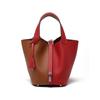 [New] High-quality First-layer Cowhide Niche Vegetable Basket Handbag Female, Genuine Leather Large-capacity High-end Bucket Bag