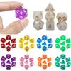 Set 7 bucăți/set Zaruri multicolore Multiple culori Poliedrice RPG DND Joc de rol Dragoni Joc de societate Multiple zaruri cu pungi TMZ