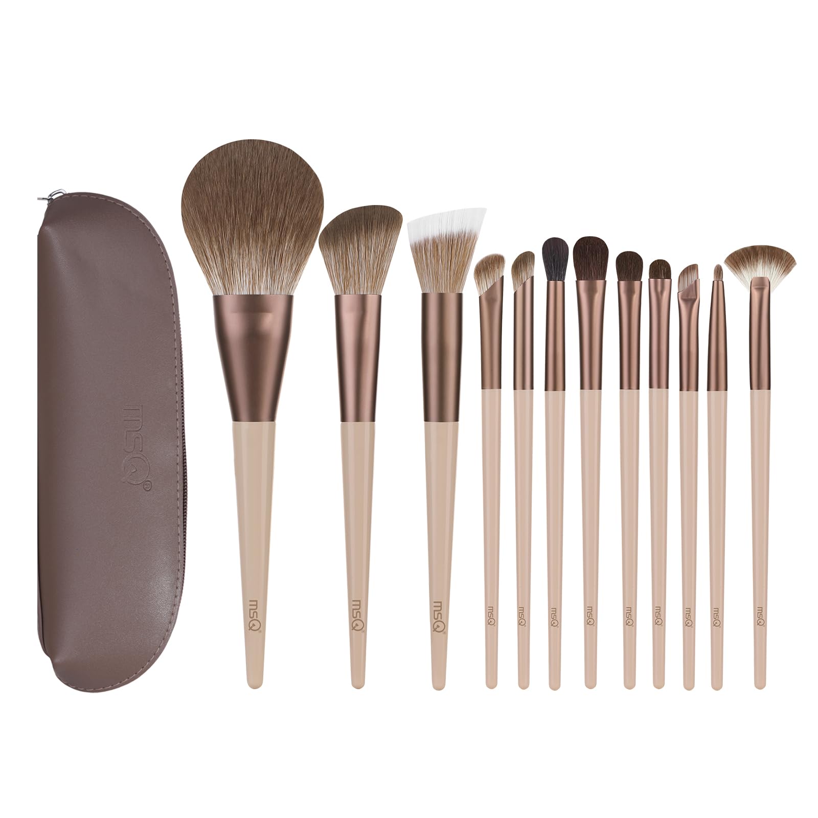

MSQ Makeup Brush Set of Popular and Concealer Brushes with Soft Fiber Portable and Mocha Makeup Brushes with Dense Bristles for Excellent Powder рожевий