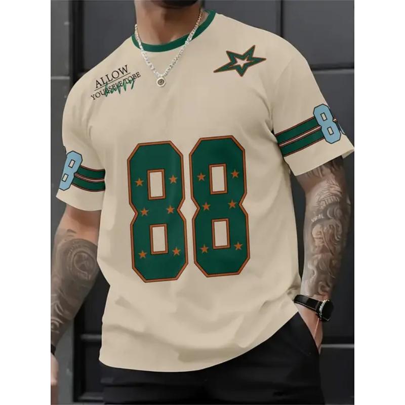 T-shirt da uomo con stampa 3D a maniche corte, comoda per l'uso quotidiano, top da uomo taglie forti