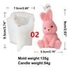 Easter 3D Rabbit Silicone Candle Mold DIY Easter Egg Crystal Decor Animal Painting Plaster Gift Aromatherapy Candle Making Mould