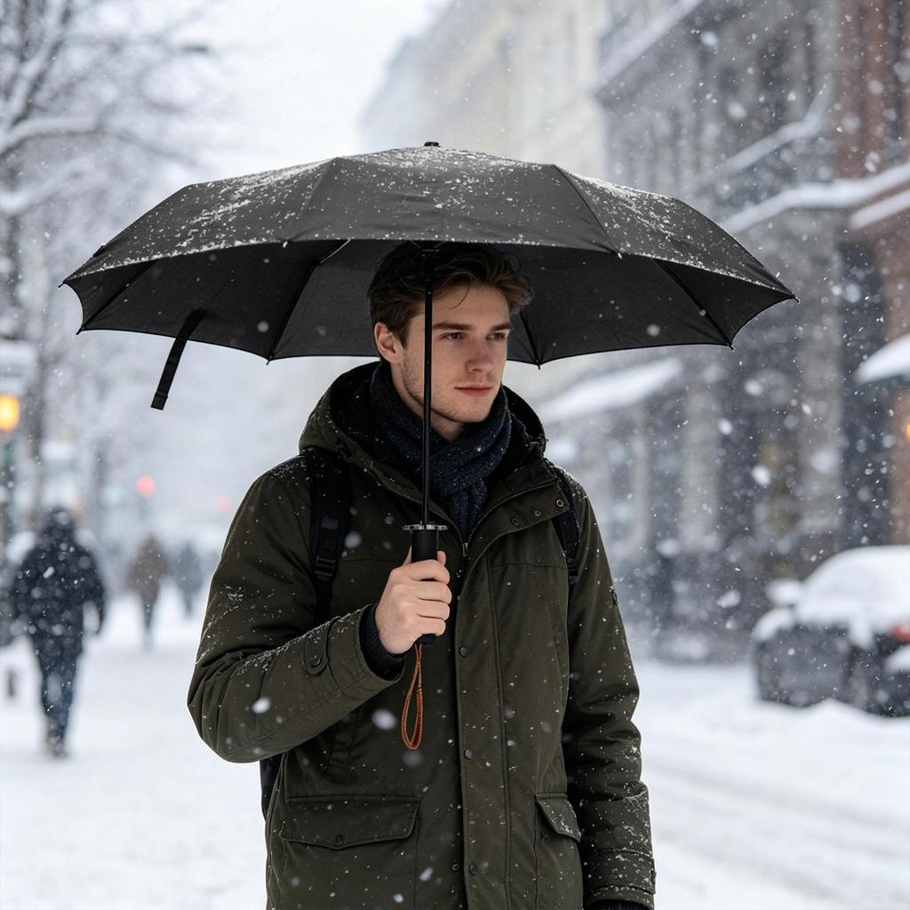Automatic Folding Umbrella Windproof Anti-UV Shade With Handle Portable Thickened Foldable Umbrella For Men Women Rain Sun