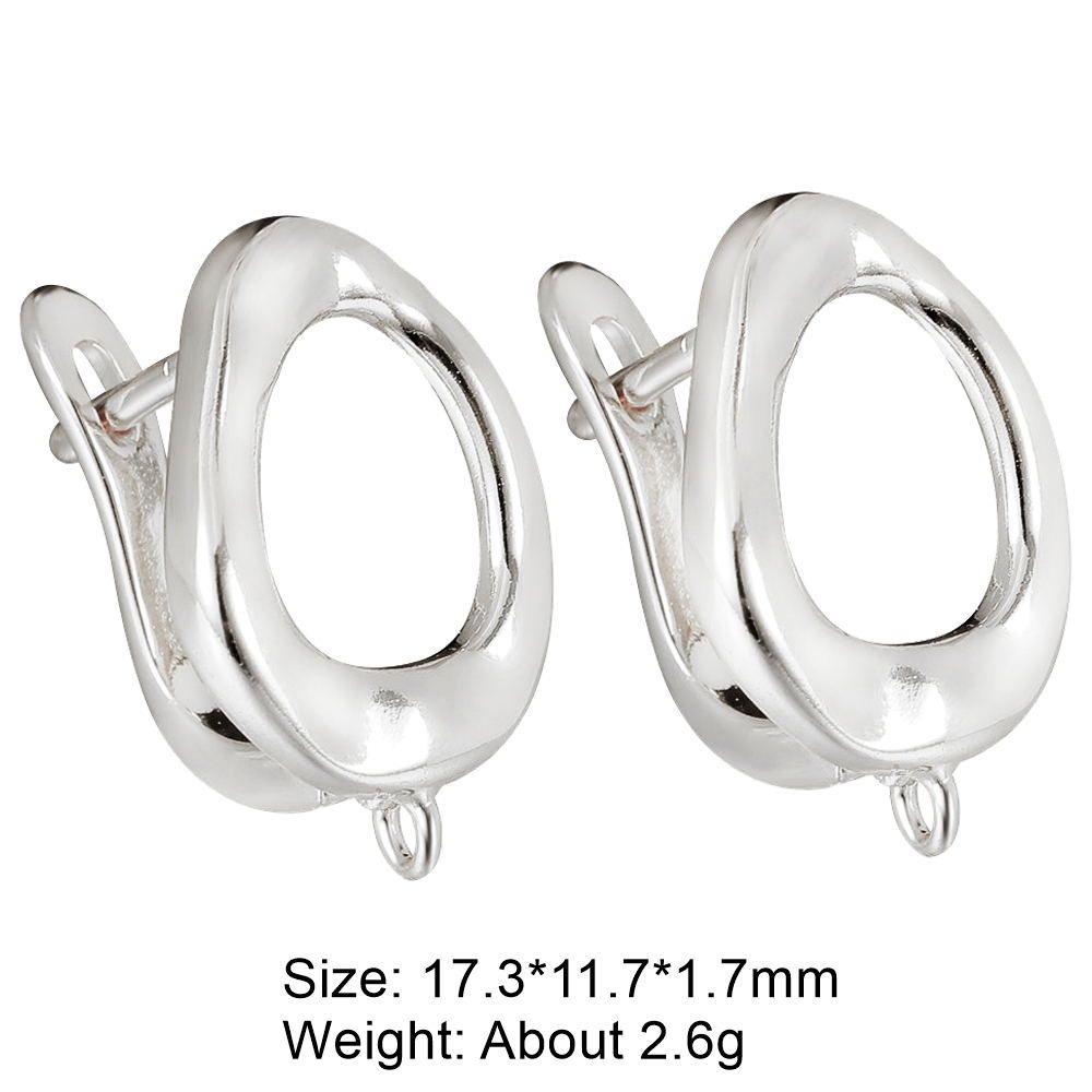 Copper-Plated White Gold Micro-Set Zircon Snake Ear Cuff with Diamond Accents - Snake-Shaped DIY Earring Accessories