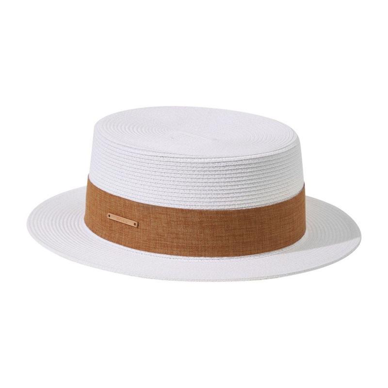 New hat women's spring and summer French flat top top hat British sunshade sunscreen travel seaside show face hat