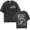 Vintage Washed Oversized Arctic Monkeys Album Print T-Shirt Retro Rock Music Short Sleeve Loose Streetwear Casual Tops For Men Women Daily Outfit