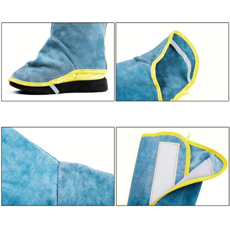 Heat Resistant Industrial Leather Welding Spats Foot Shield Guards Covers For Maximumly Safety In High Risk Areas 2 Pack