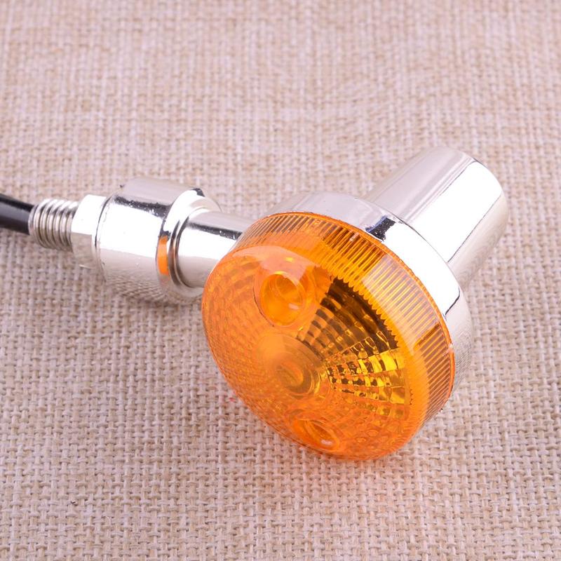 2Pcs Universal Motorcycle Turn Signal Light Lamp Amber Blinker Indicator