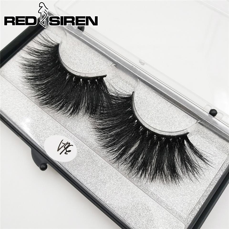 ROTE SIRENE Nerz-Wimpern Handgefertigt 25mm Wimpern Großhandel 100% Nerzhaar 3D-Wimpern Make-up-Werkzeug Lange künstliche Wimpern 36A