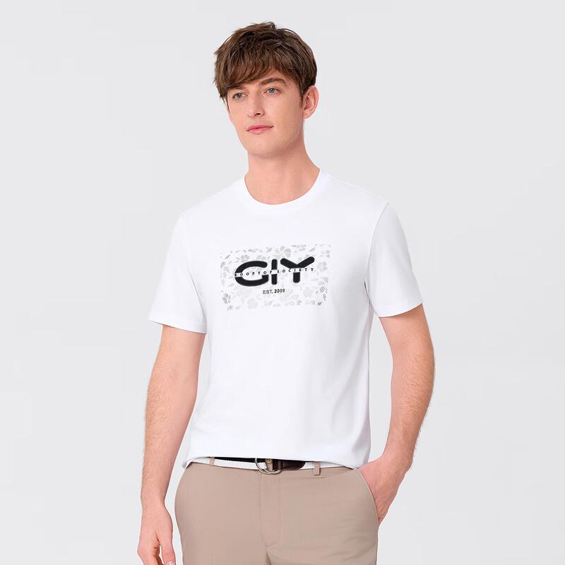 Goldlion Men's Printed Short Sleeve Round Neck T-Shirt