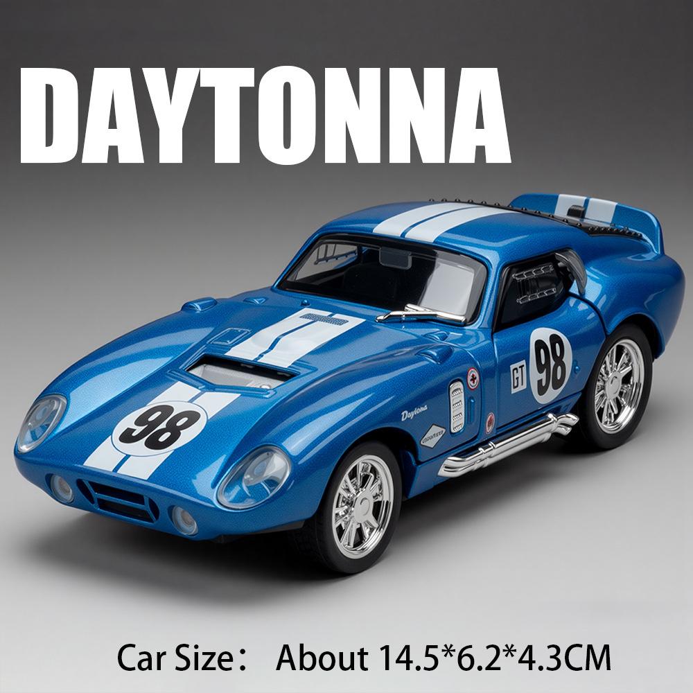 

1:32 Shelby GT500 Cobra Car Model Toy Sound Light Front Wheel Steer Cars Doors Opened Pull Back Models Livingroom Decorations