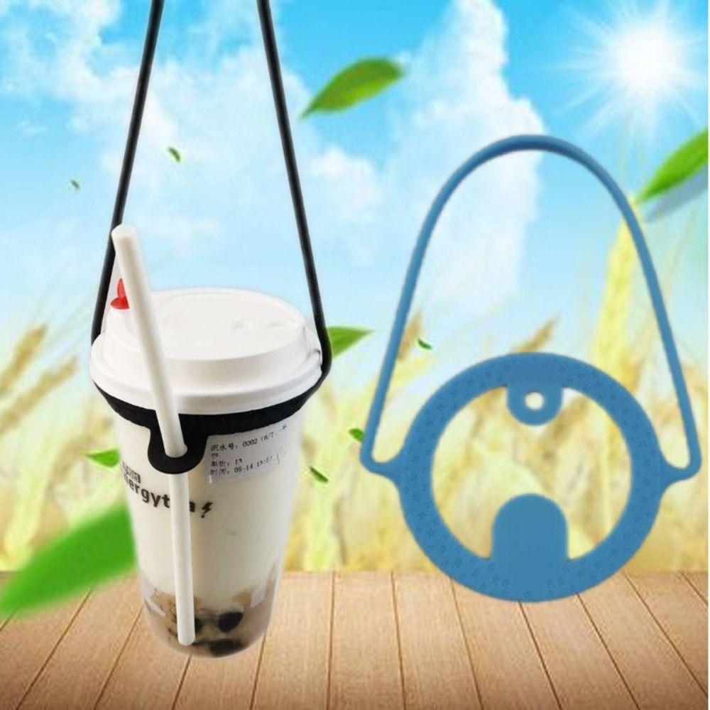 Multi-Functional Water Bottle Sling Silicone Drink Bottle Carrier Holder Milk Tea Cup Sleeve