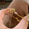 Vintage snake bracelet - women's high-end gold-plated serpent zodiac charm bracelet - adjustable & stretchable