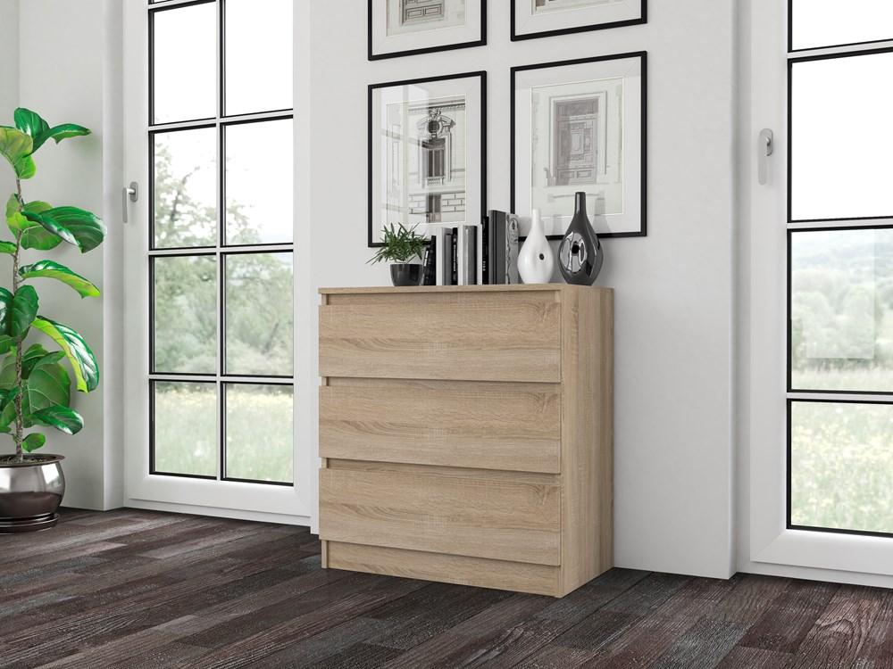Chest Of Drawers Cabinet Malwa M3 Sonoma Oak Color For Home For Office