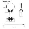 Kabelová skládací 3,5mm HiFi Audio Bass Headset Herní sluchátka pro telefon/tablet