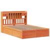 Solid Wood Bed Without Mattress Wax Brown 160x200 Cm Pine Wood