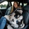 [Cute Husky Puppy Print Blanket] 1pc Lightweight Cute Husky Puppy Print Portable Blanket - Soft and Warm Flannel Fleece Throw Fo