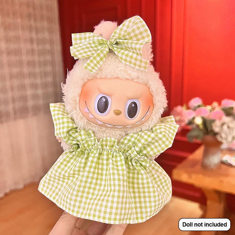 For 17cm Labubu Doll Clothes Fashion Clothes Hoodies Doll Clothes Color Match Hoodies Dolls Accessories Cute Decoration Little Cloths