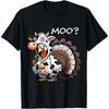 Truthahn Moo Lustiger Truthahn Herren Damen Jungen Kinder Thanksgiving T-Shirt