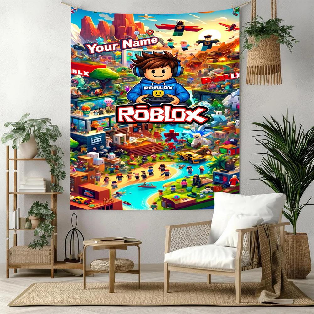 Roblox Customize Your Name Tapestry Cozy Personalized Tapestry Easy to Hang Suitable for Studio Apartment Ideal for All Seasons