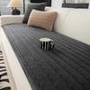 Solid Color Berber Fleece Sofa Cover Straight Row One-Piece Sofa Cushion Winter Thickened Non-Slip Couch Mats Window Sill Cushio