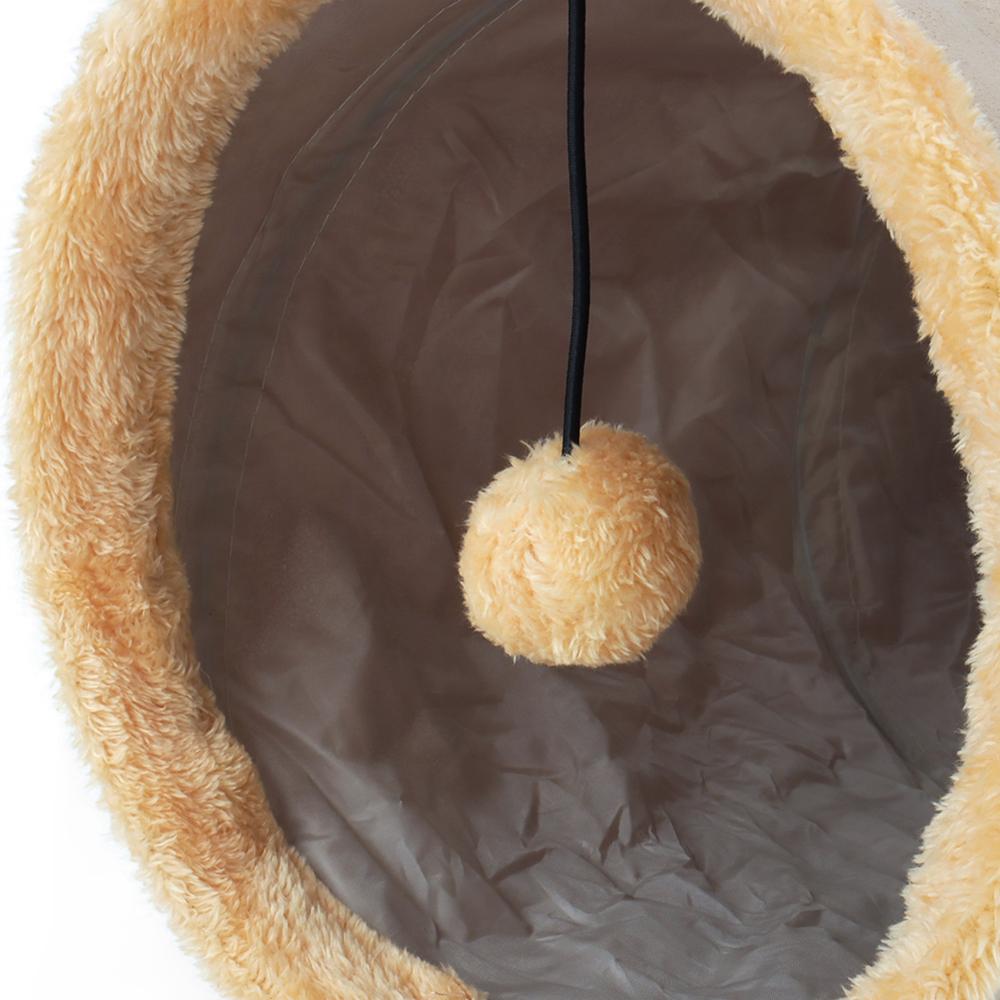 Tunnel Cat Toy Puppy Plush Ball Pet Toy Tent Tunnel Tube Storage Foldable Suede Cat Channel Drill Bucket