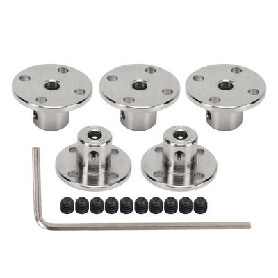 5PCS 4mm Flange Coupling Connector Steel Rigid Guide Model Coupler Accessory Shaft Axes Fittings