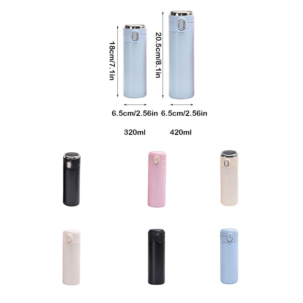 Stainless Steel Smart Vacuum Flasks Temperature Display Coffee Tea Kettle Thermal Bottle for Home Travel Office