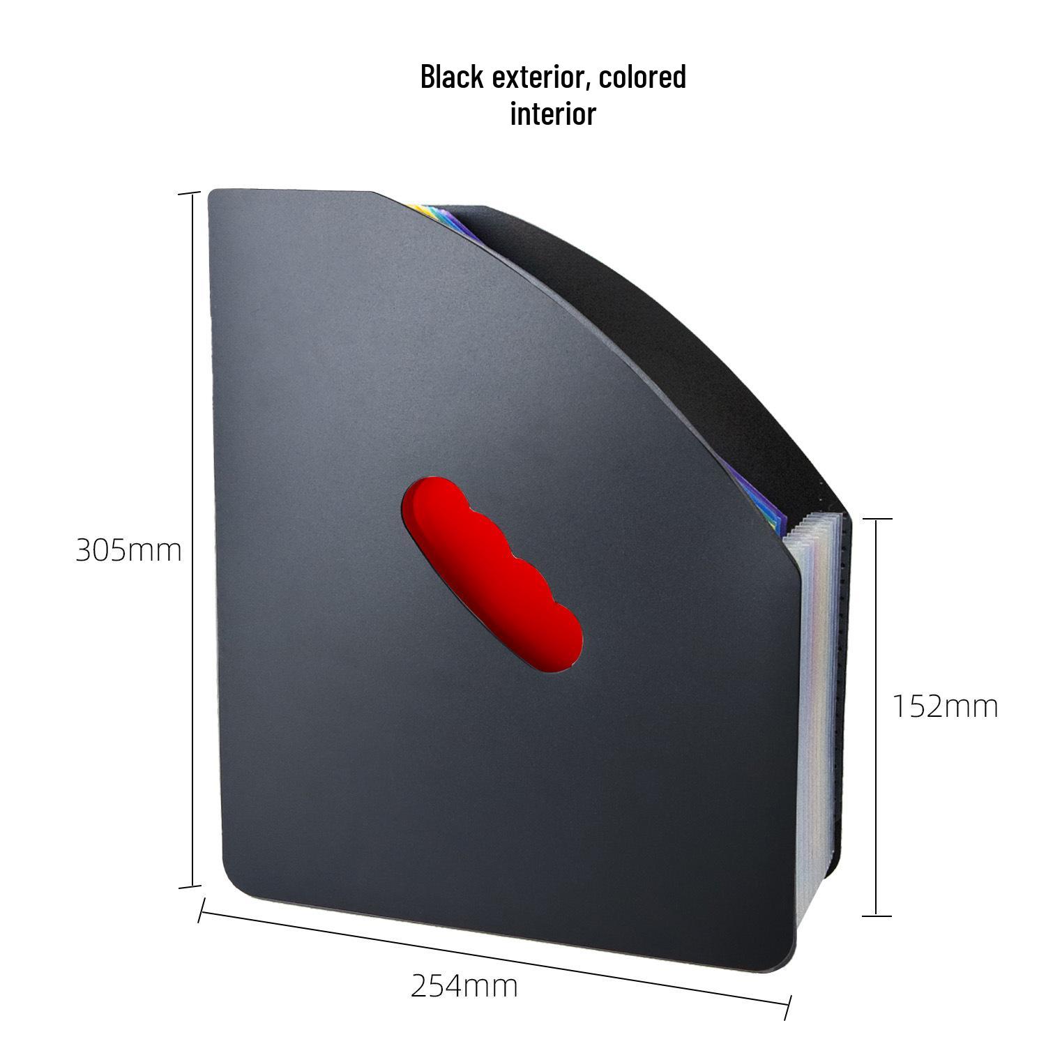 A4 Angled Accordion File Folder with 13 Pockets - Multi-layer Document Organizer & Test Paper Storage Triangle Vertical