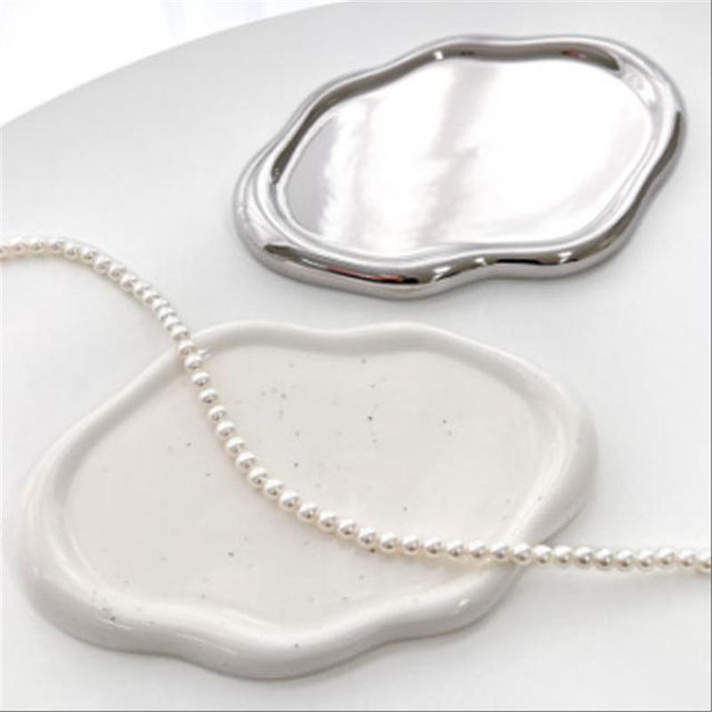 1PC Elegant Irregular Jewelry Tray For Organizing Rings Earrings Necklaces Bracelets Durable Stylish Jewelry Desktop Ornament