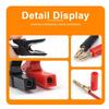 4pcs/Set Alligator Clip + Banana Plug, Test Probe With 4mm Banana Plug Cable Clips Red + Black Stonego Test Accessories