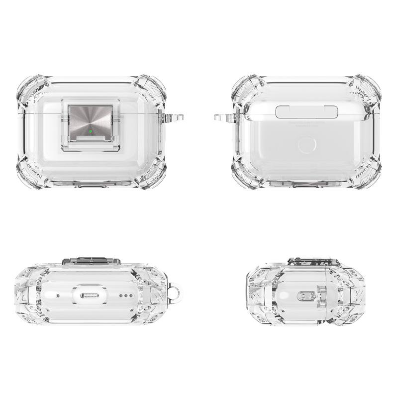 Simple transparent lock for AirPods pro1 apple bluetooth headset cover 1st generation 1st generation anti-drop protective hard case