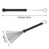 Stainless Steel Wire Jazz Drumsticks with Brush & Drawstring Plush Bag (Pair)