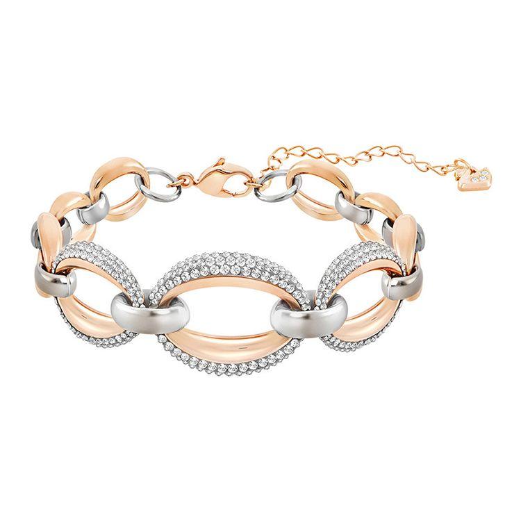 Swarovski Circlet Metal Plated Buckle Bracelet Women bracelets Gold Silver 5153437 Gold/Silver