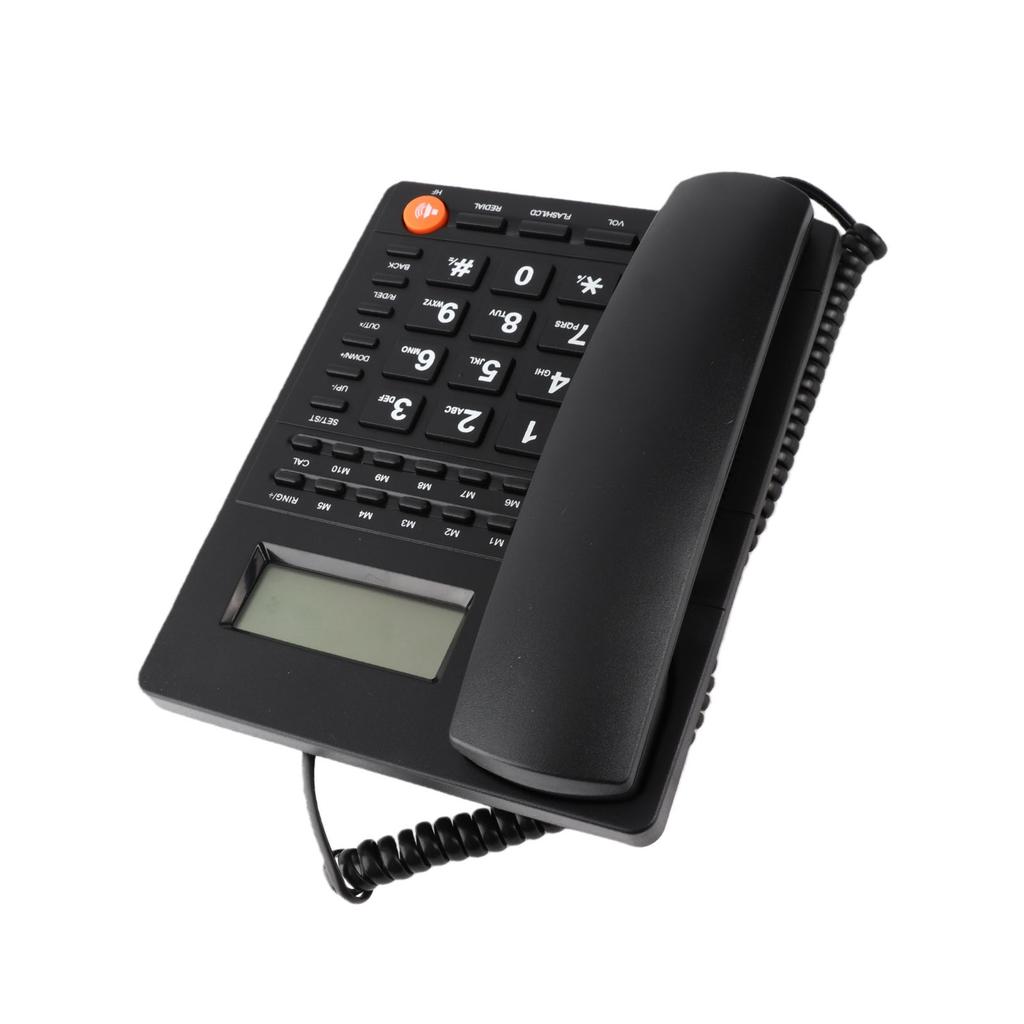 Corded Landline Phone Caller ID Hotel Home Phone Large Key Telephone with Speaker Clear Display