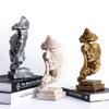 Office Decor Keep Silence Statue Unique Design Silence Thinker Resin Figure Ornaments  Home