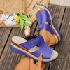 Women Wedge Slippers 2025 Platform Shoes Women Anti-Slip Wear-Resistant Sandals Fashion Round Toe Open Toe Slippers Slides Women