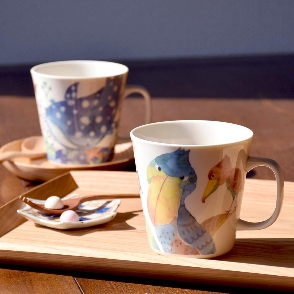 Ceramic Indigo Shoebill Mug 15240 9×h9cm