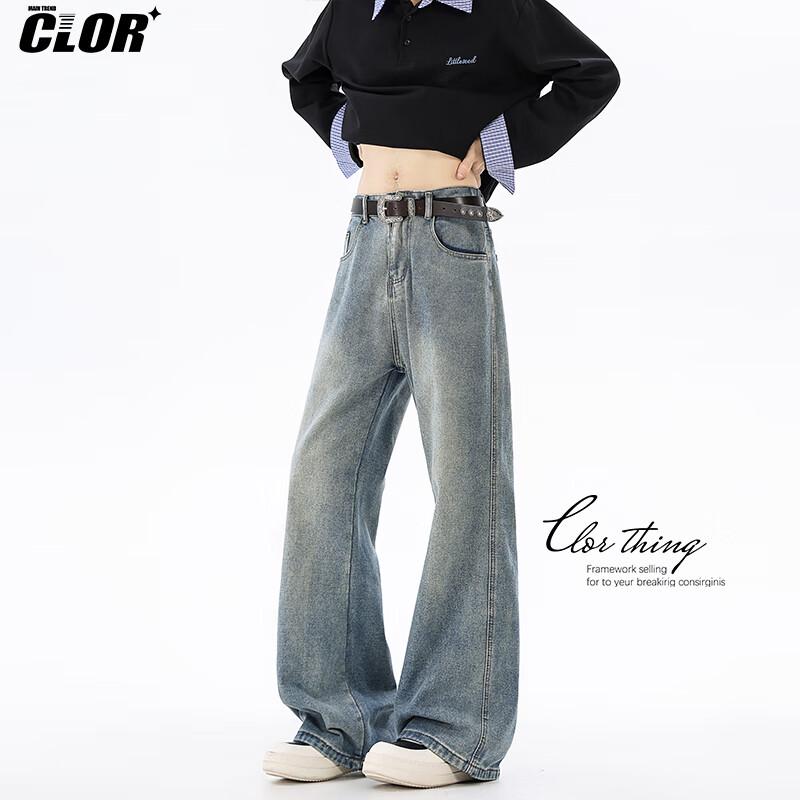 Джинсы CLOR мужские американского стиля, расклешенные, свободного кроя NZ19 M