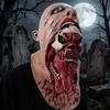 Latex Horror Mask Halloween Skull Mask, Tongue Sticking-Out Full Head Breathable Masquerade for Cosplay Party Costume Props Tongue-Out
