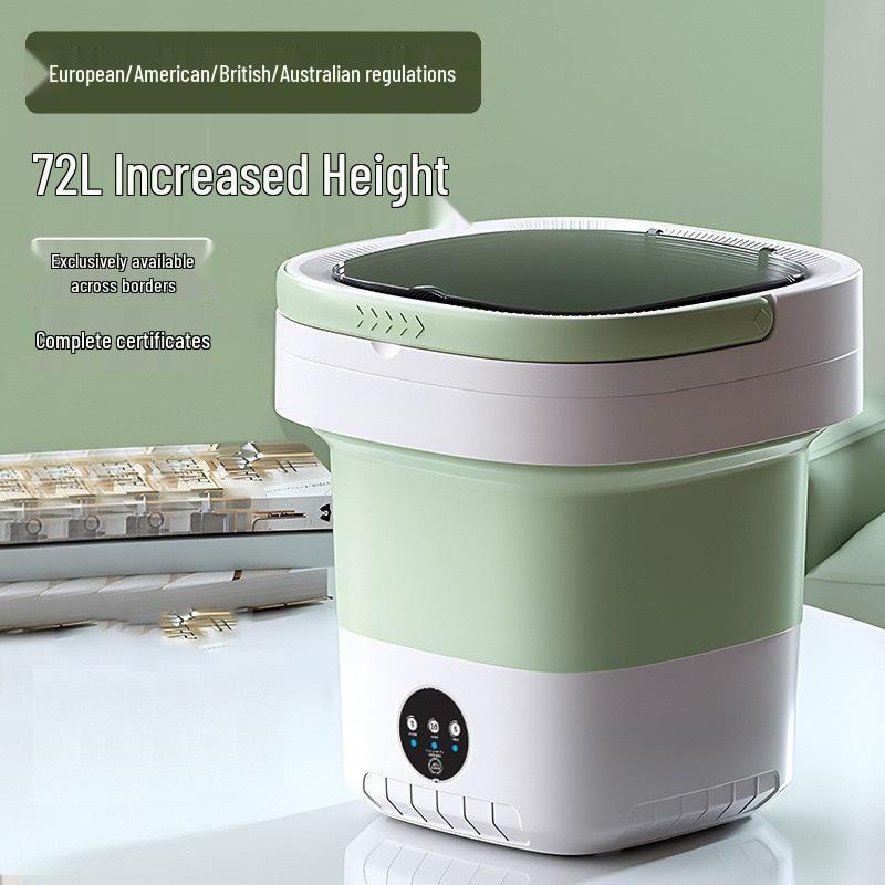 Portable Folding Mini Washing Machine - 12L Automatic for Underwear & Dorms