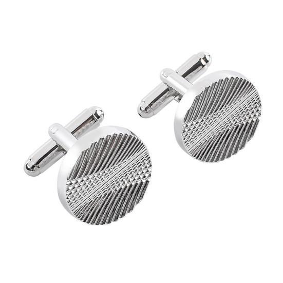 Yousheng 1 Pair Cufflinks Polished Smooth Surface French Style Hollow Twist Round Square Shape Men Suit Shirt Cufflinks  DIY Craft Buttons