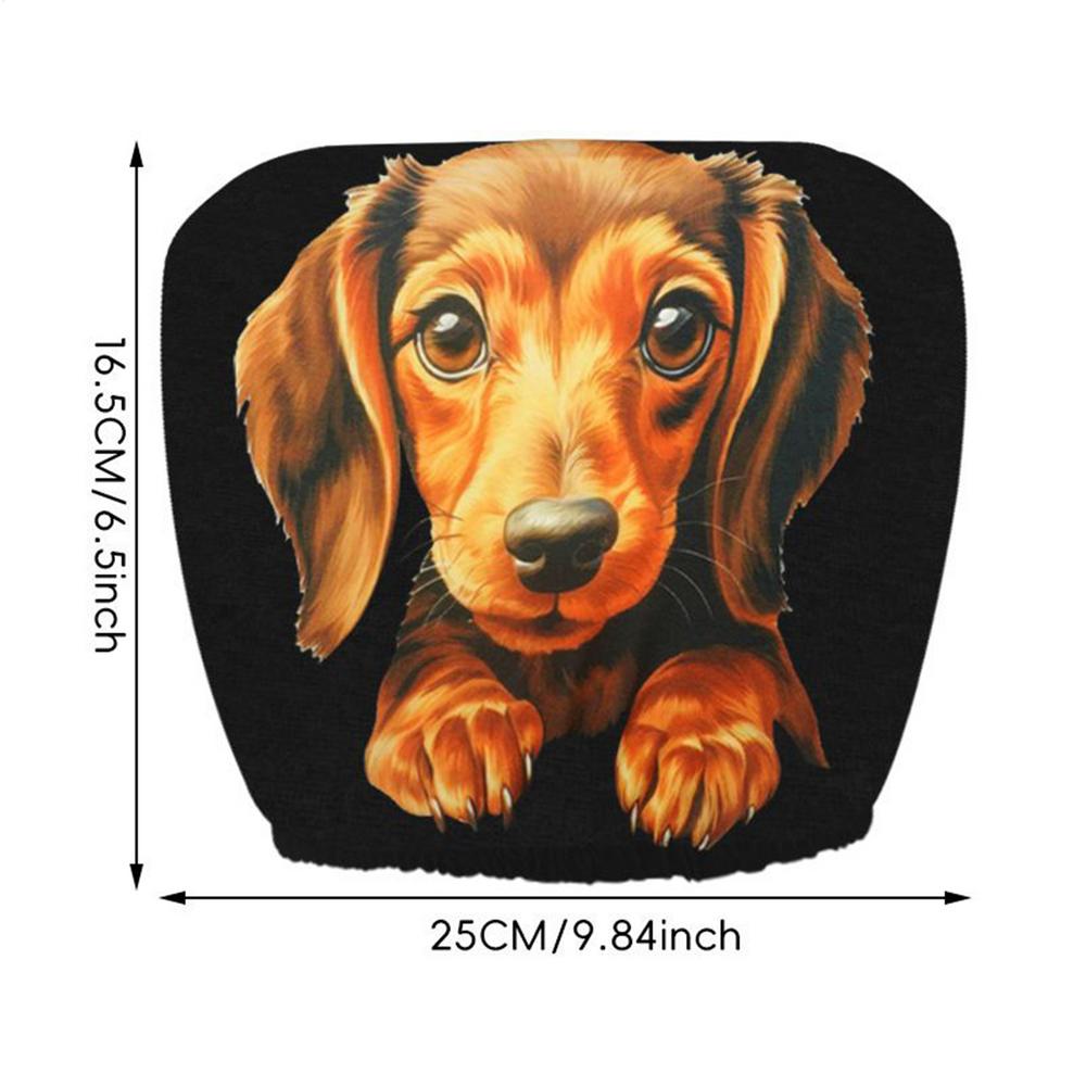 

Чехол на подголовник для автомобиля Милый пес Защитник подголовника автомобиля Эластичный Защитник автомобильного интерьера для комфорта водителей Внедорожник чёрный