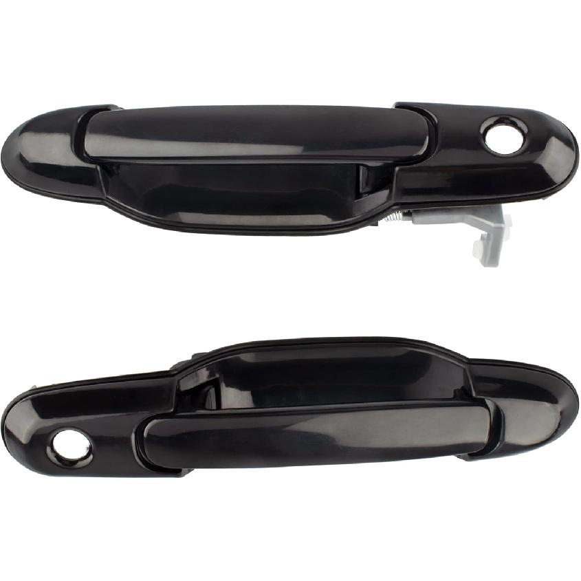 

BOXI Set of 2 Exterior Front Left and Right Door Handles fit for Toyota Sienna 1998-2002 2003 / Smooth Black / 80850 80357 6922008010A0 6921008010C0